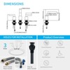 Munora Matte Black Widespread Bathroom Faucet, Waterfall Design with Pop-Up Drain and Water Supply Hoses - 3 of 4