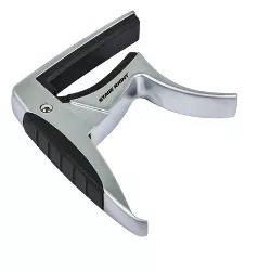 Monoprice Guitar Capo - Silver With Aluminum Body & Rubber Accents, Trigger-style, Standard Length, Hight Quality & Light Weight
