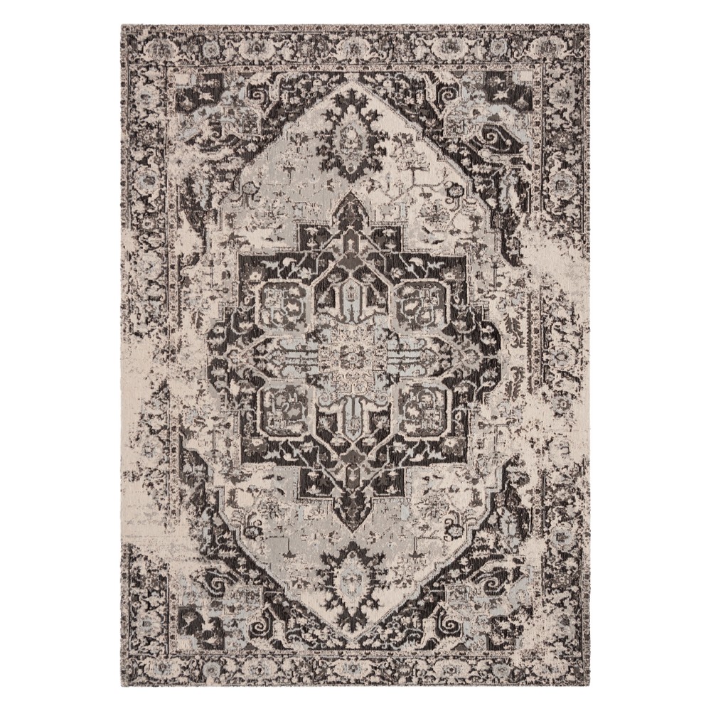 5'x8' Medallion Loomed Area Rug Anthracite - Safavieh