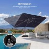 PURPLE LEAF Deluxe Aluminum Outdoor Patio Umbrella Square Cantilever Umbrellas - 4 of 4