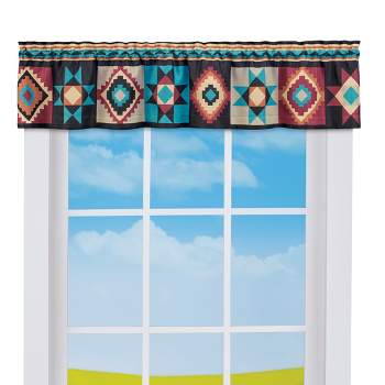 Collections Etc Southwest Aztec Printed Window Valance