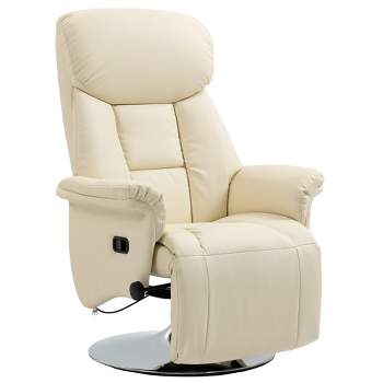 HOMCOM Manual Recliner Armchair PU Leather Lounge Chair w