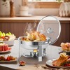 Chafing Dish Buffet , Buffet Servers and Warmers Set of 2，Stainless Steel Buffet Chafers and Warmer Sets ，for Buffet with Lid Holder & Glass Lid - 3 of 4
