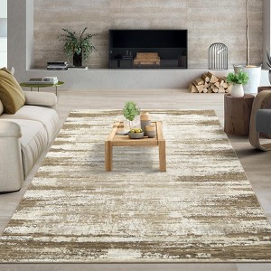 coucheta Rugs, Washable Modern Abstract Accent Carpet, Non-Slip Low Pile Indoor Area Rug for Kitchen Bedside Soft No-Shedding - 1 of 4