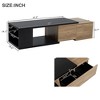 NicBex Modern 57" Rectangle Coffee Table with Sliding Tabletop and 2 Drawers for Living Room - 2 of 4
