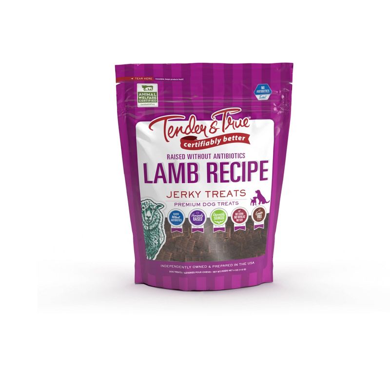Tender &#38; True Lamb Recipe Jerky Dog Treats - 4oz, 1 of 10