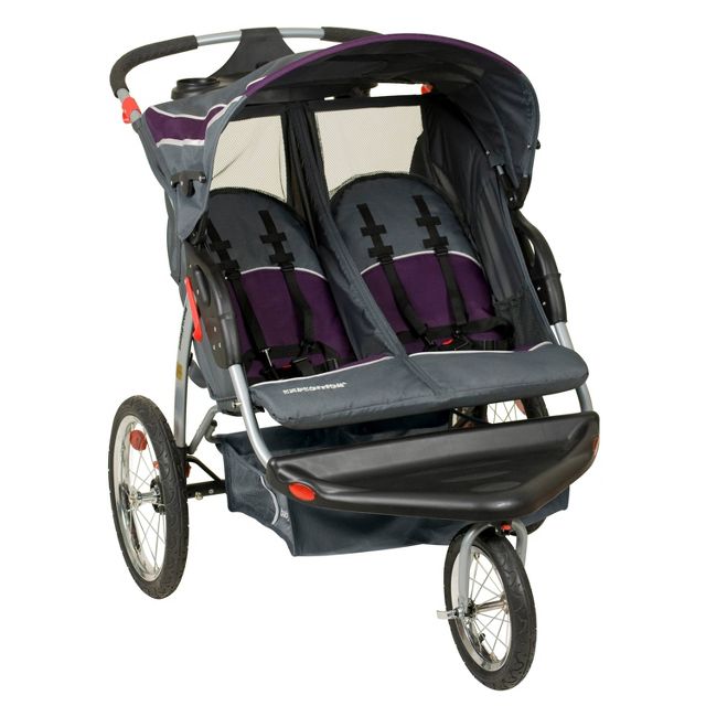 Baby Trend Expedition Double Jogger Stroller - Elixer: Metal, 50 lb Capacity, 12" Front Wheels