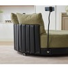 Sapphtopaz 52.75" Oversized Round Couches for Living Room Anti-Wrinkle Upholstered 360°Swivel Sofa with Phone Stand and Pillows Sofa for Bedroom - 3 of 4