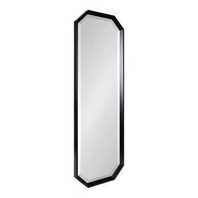 17.5" x 49.5" Calder Full Length Wall Mirror Black - Kate & Laurel All Things Decor