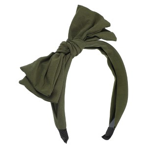 Unique Bargains Women's Big Bowknot Headband Hairband 1.2" Wide - 1 of 4