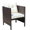 Sapphtopaz Patio Dining Chairs Wicker Outdoor Chair with Thick Cushion, Wicker Back for Garden, Patio, Lawn, Backyard - 3 of 4