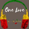 Adult Design By Humans Headphones Jamaican Pride One Love By Racerback Tank Top - 2 of 2