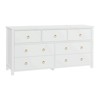 3/6/7 Drawer Dresser Chest, MDF Wood Storage Cabinet, White/Black - 4 of 4