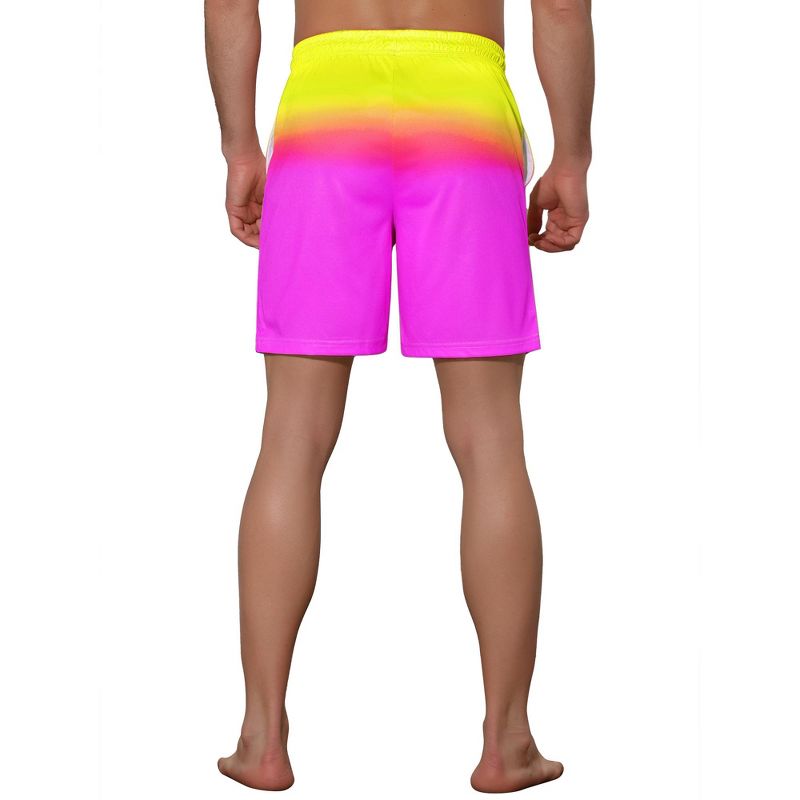 Lars Amadeus Men's Color Block Drawstring Swim Surfing Beach Board Shorts, 3 of 6