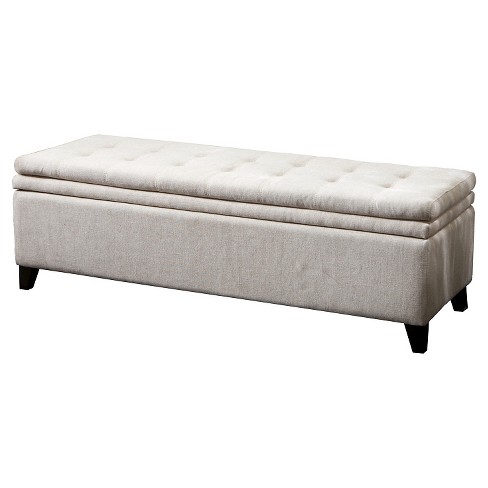 Ivory on sale storage ottoman