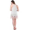 Memoi Women's Racerback Lace Trimmed Cotton Blend Chemise - 3 of 4