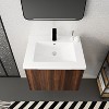 NicBex Floating Bathroom Vanity with Sink,Bathroom Sink Vanity with Soft Close Doors,Modern Bathroom Sink Cabinet for Bathroom,Oak/Walnut - 4 of 4