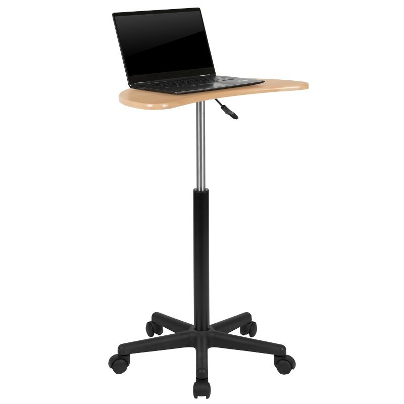 Emma and Oliver Sit to Stand Mobile Laptop Computer Desk - Portable Rolling Standing Desk, 1 of 16