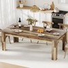 Dining Table for 6-8, 71" Long Farmhouse Kitchen Dining Room Table with Rectangular Wide Legs, Large Thick Tabletop - 4 of 4
