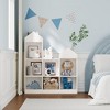 Wooden Shelf for Kids, White Bookcase, 7 Cubes for Boys and Girls, Storage for Playroom, Nursery Baby Room - 3 of 4