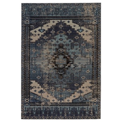 10'x14' Halvard Abstract Area Rug Ivory/Blue - Jaipur Living