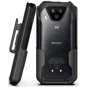 Nakedcellphone Anchor Holster for Verizon Kyocera DuraForce Ultra 5G UW (E7110) - Ratchet Belt Clip - Black - 1 of 4
