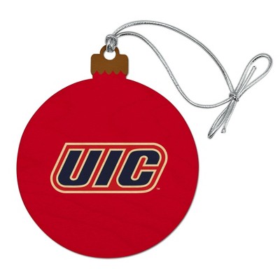 UIC Primary Logo Wood Christmas Tree Holiday Ornament