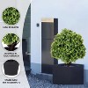 poetree 2ft Artificial Boxwood Topiary Ball,Faux Tree in Pot,2 Pack,for Indoor/Outdoor - 3 of 4