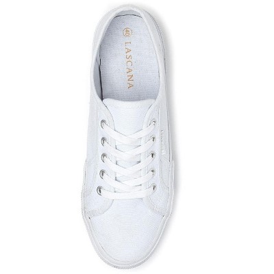 Женские кроссовки Lascana Women's Classic Canvas Sneakers - LASCANA - White Solid 5.5 — фото 2