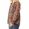 Women's Floral V-neck Top - entro - 2 of 4