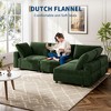 105" Modular Sectional Sofa - L-Shaped Velvet Couch with USB Charging (Emerald Green) - 4 of 4
