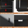 Jojoka Buffet Cabinet with Storage,55.1" Sideboard with 4 Fluted Glass Doors and Adjustable Shelf for Living Room,Black - 4 of 4