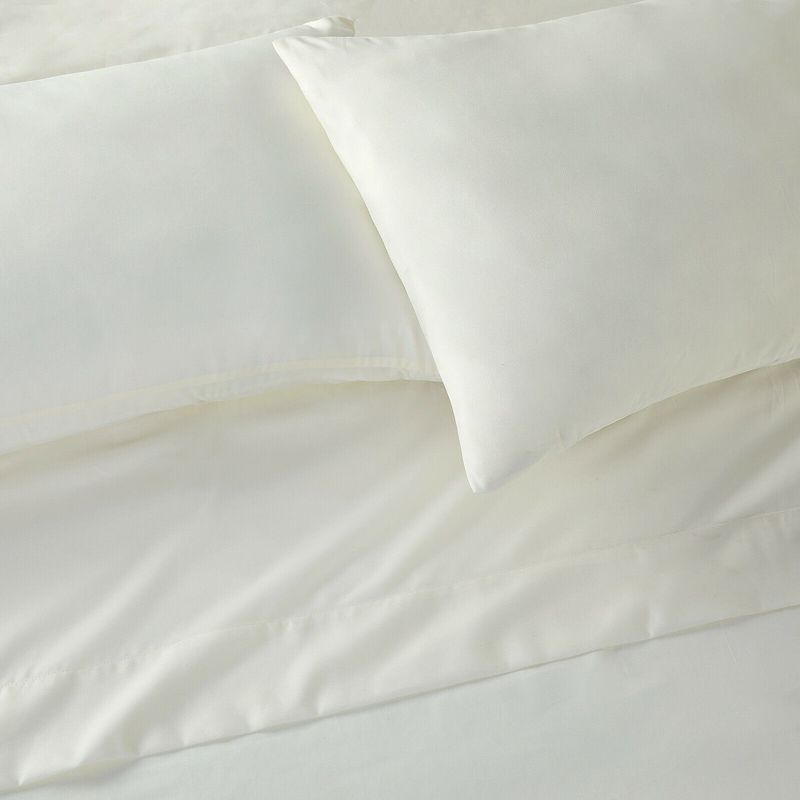 Kate Aurora Hotel Living Ultra Soft Microfiber Hypoallergenic Sheet Sets - Ivory, Full, 4 of 5