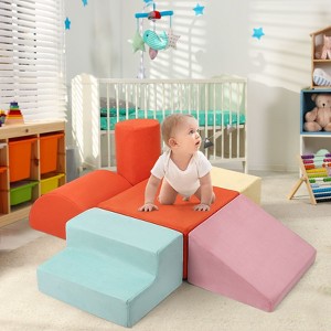 Foam Climbing Blocks for Toddlers, Waterproof Toddler Climbing Toys, Baby Jungle Gym Indoor Lightweight, Foam Play Gym 6PCS - 1 of 4