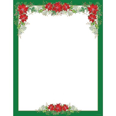Great Papers Holiday Stationery Poinsettia Valance 80/Count (2013243)