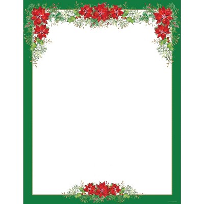 Great Papers Holiday Stationery Poinsettia Valance 80/count (2013243 ...