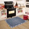 TackView Christmas Rug, Washable Floor Carpet Xmas Snowflake Decorative Indoor Throw Rug, Non-Slip Area Rug for Hallway, Kitchen - 2 of 4