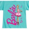 Girls' - Barbie - Barbie Logo With Ballerina Fitted Short Sleeve Graphic T-Shirt - 2 of 4