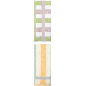 REGALWOVEN 2 Pack Cotton Soft Absorbent Striped Hand Towels for Bathroom 13" x 29" - 1 of 4
