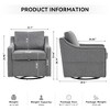 Teddy Fabric 360° Swivel Accent Chair with Rivets Detail for Living Room and Bedroom - 2 of 4