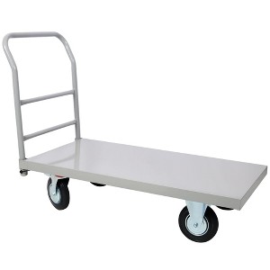 NAYSAYE Platform Truck Industrial Flat Dolly Cart with Wheels Heavy Duty Cart 2000lb Capacity, Gray, 49.6"*24"*38.5" - 1 of 4