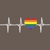 Adult Design By Humans Heartbeat Rainbow Heart Pride By KangThien Racerback Tank Top - 2 of 2