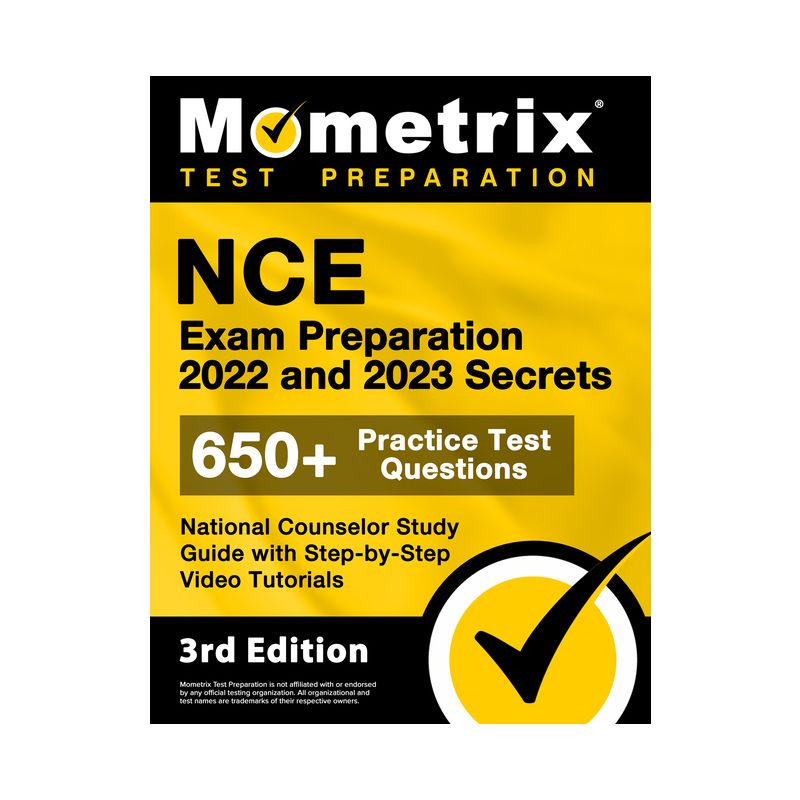 NCE Exam Preparation 2022 and 2023 Secrets - 650+ Practice Test Questions, National Counselor Study Guide with Step-by-Step Video Tutorials, 1 of 2