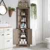 OKD 68" Tall Corner Cabinet with 2 Barn Door & Adjustable Shelves for Bathroom - 2 of 4