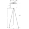 Lighting, 63"h, Floor Lamp, Brass Metal, Ivory / Cream Shade, Contemporary - 3 of 4