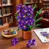 808PCS Flowers Botanicals Iris Building Set Artificial Purple Plant for Home Office Décor for Adults and Kids Aged 12+ - 2 of 4
