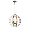 Chloe Lighting Darby Industrial 4 Light Rubbed Bronze & Gold Ceiling Pendant 16" Wide - 2 of 4
