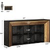 Tribesigns 63" Console Tables, Farmhouse Entryway Table with 6 Storage Cubes, Sofa Tables for Living Room, Hallway - 3 of 4