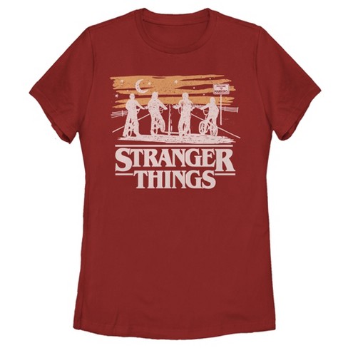 Women's Stranger Things Starry Bike Ride T-shirt : Target