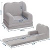 COZONY 2-in-1 Convertible Couch, Large Toddler Sofa/Lounger - 2 of 4